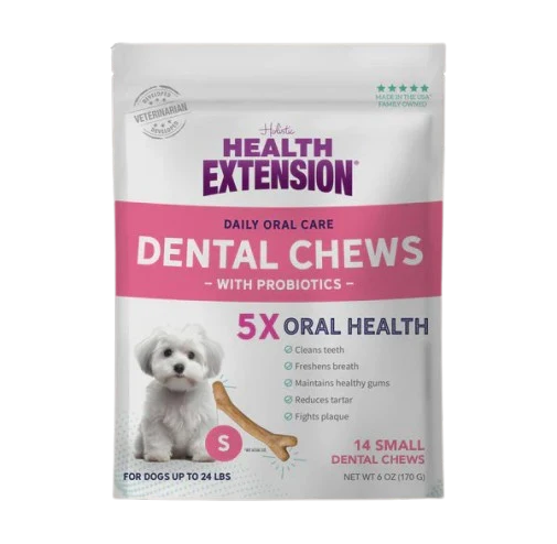 Traditional Health Extension Probiotic Dental Bones Small Dog Chews Treats 14 Count 6-oz Top-Quality