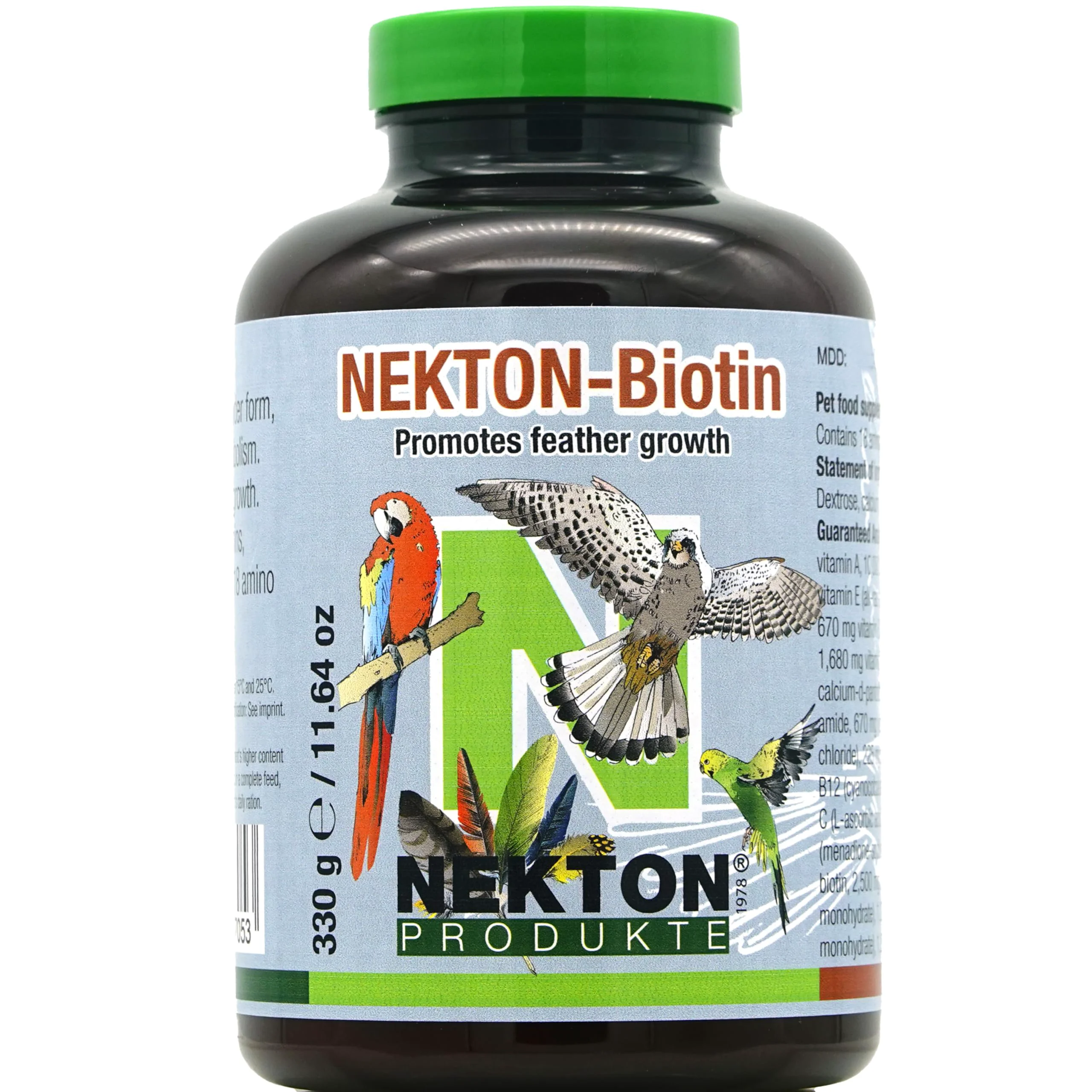 Fashionable Nekton Biotin for Bird Feathering 330g Molt Plumage Support Practical