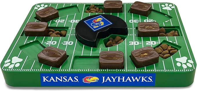 Durable NCAA Puzzle Toy Slow Feeder Puzzle Treat Dog Toy Interactive Dog Treat Toy Dog Puzzle Feeding Slow Toy Kansas Jayhawks About This Selected