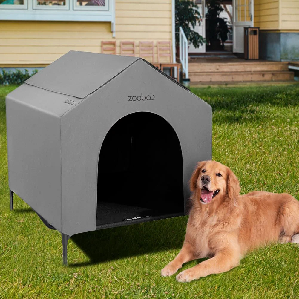 Sophisticated Zooba 42 Outdoor Dog House for Large Breeds Weatherproof Shelter d Bed Outstanding