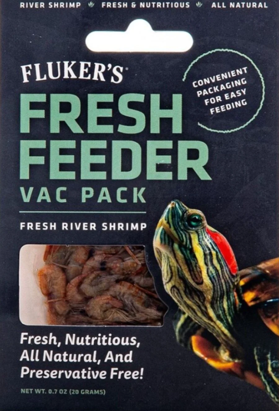 Recyclable Fluker's Fresh Feeder Vac Pack Fresh River Shrimp Reptile Food 0.7-oz Effective