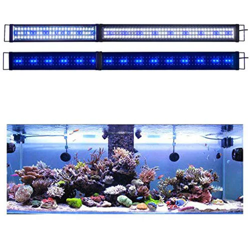 Smart KZKR LED Aquarium Light 60-72 Inch Foldable Hood – Day Night 31W 4732 Lumens Certified