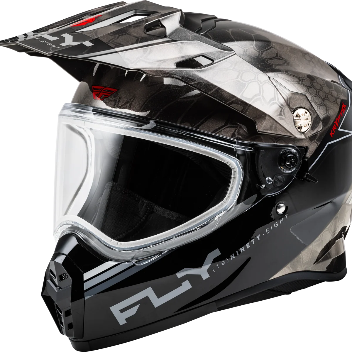 Advanced Trekker Cw Conceal Helmet Dual Shld Black Grey White Sm Smart