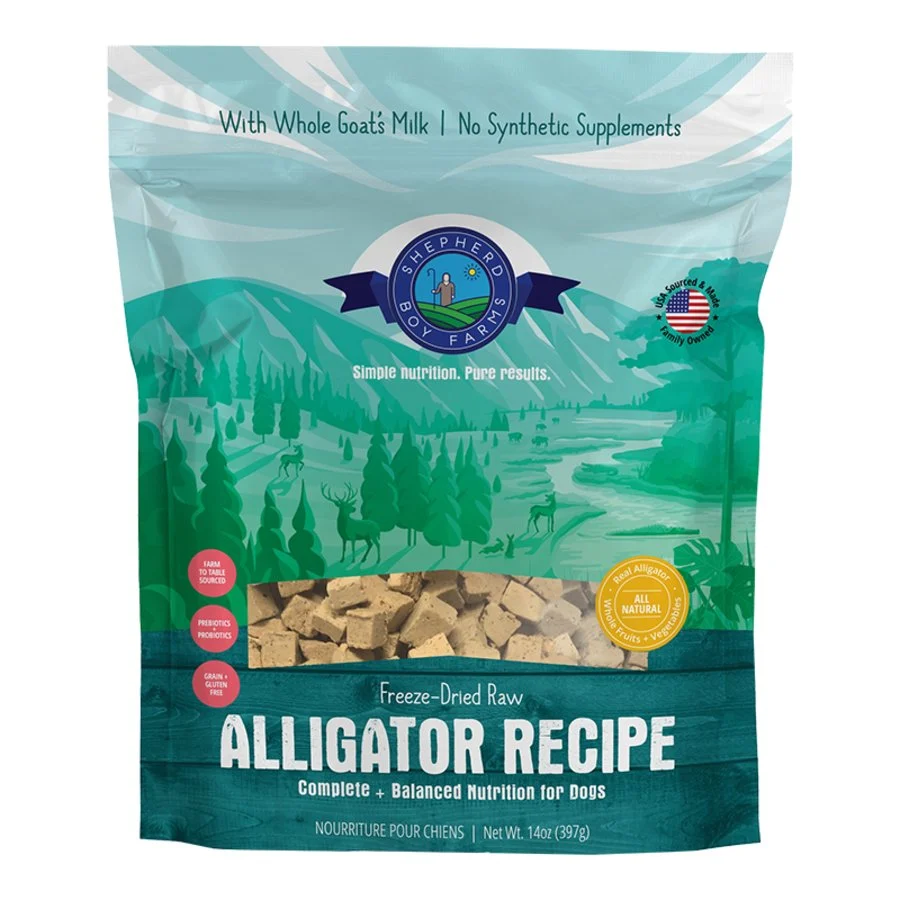 Trusted Shepherd Boy Farms Alligator ze Dried Raw Dog Food 14-oz Stylish