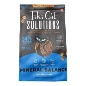 Sophisticated Tiki Pets Cat Solutions Mineral Balance Grain- Dry Cat Food Chicken 5.6-lb High-Performance