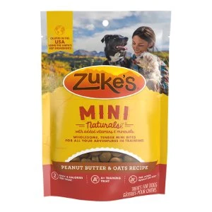 High-End Zuke's Mini Naturals Training Dog Treats Peanut Butter Oats Recipe 1-lb Environmentally Friendly