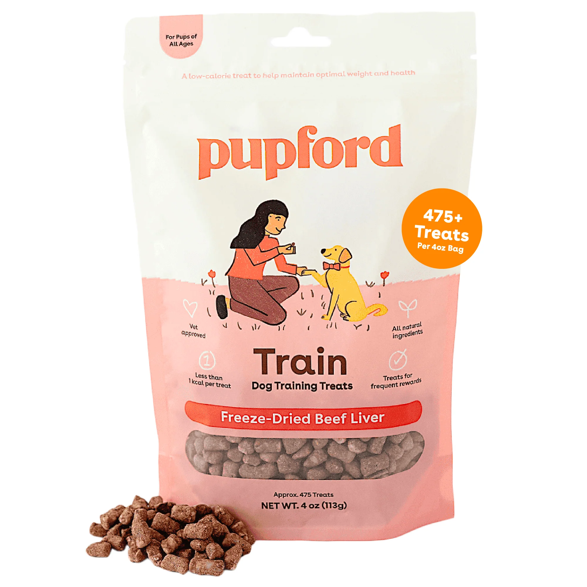Professional Pupford ze-Dried Beef Liver Training Dog Treats 4-oz Outstanding
