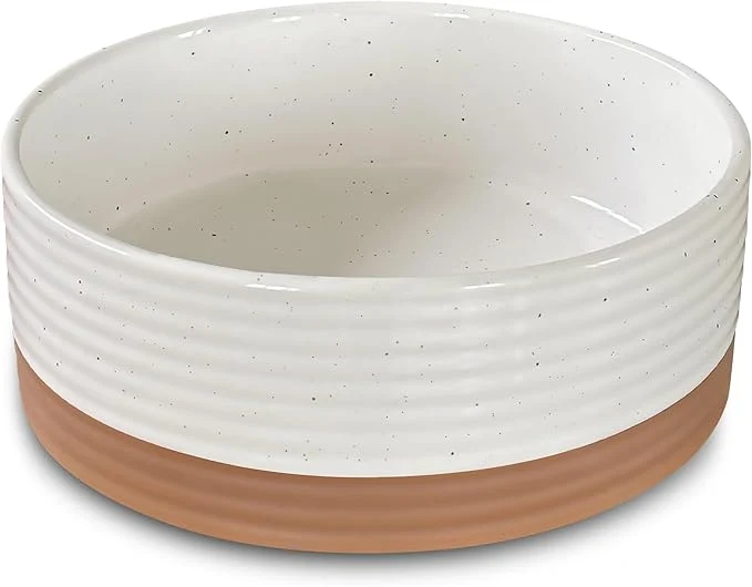 Optimized Mora Ceramic Pet Bowl Size Small - Food Water Dish for Puppy Dogs Cats Guinea Pig Rabbit Hamster Snake ect. 11oz or 2 Cups - Basic Bowls for Your Dog or Cat Mix and Match for a Set - VanilllaAbout ThisOverview Trusted