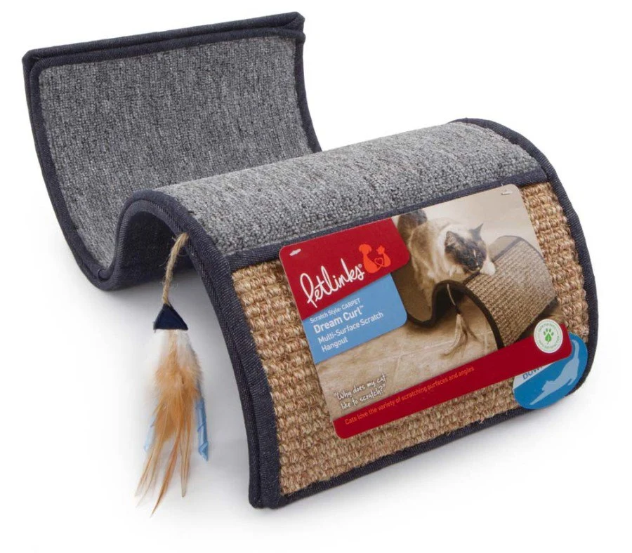 Trusted Petlinks Dream Curl Multi-Surface Scratcher Cat Toy Assorted Organic