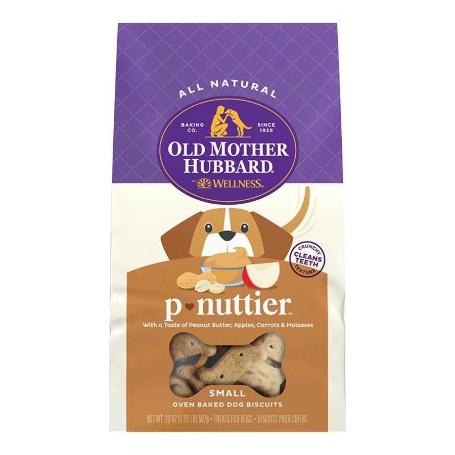Superior Old Mother Hubbard by Wellness Classic P-Nuttier Natural Small Oven-Baked Biscuits Dog Treats 20-oz Certified