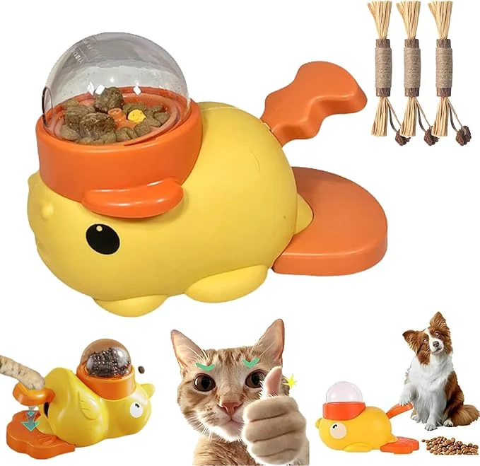 Artisan Dog Feeder Puzzle Toy Duck Dog Treat Dispenser Interactive Duck Cat Puzzle Feeders Toys 2-in-1 Interactive Slow Feeder Puzzle Toy B About ThisOverview High-End