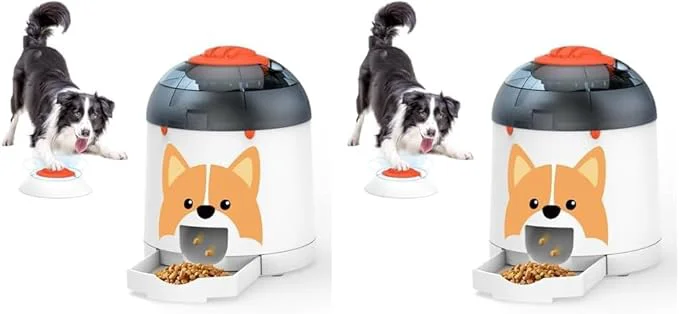 Durable Potaroma Dog Puzzle Feeder Toy Interactive IQ Training Electronic Treat Dispenser Automatic Rechargeable with Remote for Food Dispensing All Breeds 280ml Capacity Pack of 2 About ThisOverview Superior