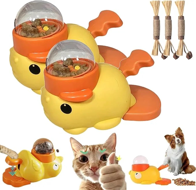 Green Dog Feeder Puzzle Toy Duck Dog Treat Dispenser Interactive Duck Cat Puzzle Feeders Toys 2-in-1 Interactive Slow Feeder Puzzle Toy B 2 About ThisOverview Official