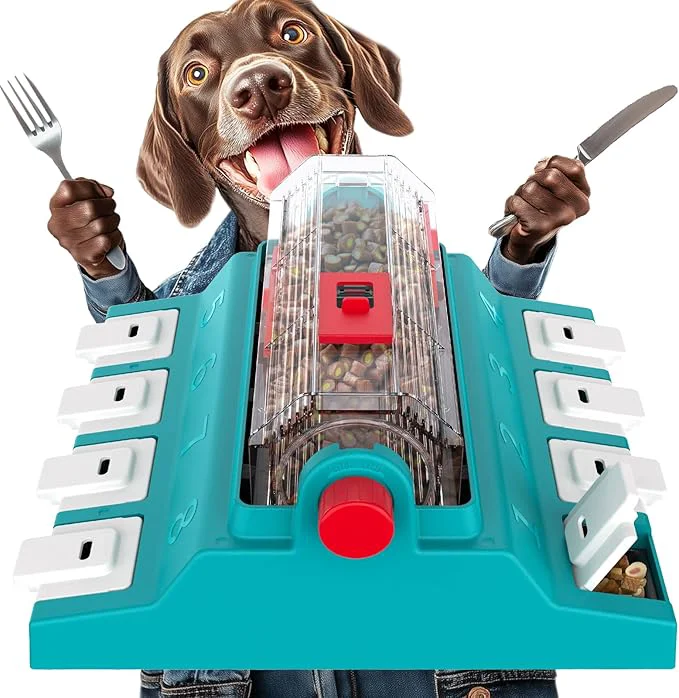 Refined KADTC 2 Levels of Challenge Extra Large Size Paw-Activated Rolling Dog Puzzle Feeder Toy U.S. Brand Design Treat Puzzles for Aggressive Chewers Dogs Mental Stimulation Food Slow Dispenser ToyAbout This Original Design