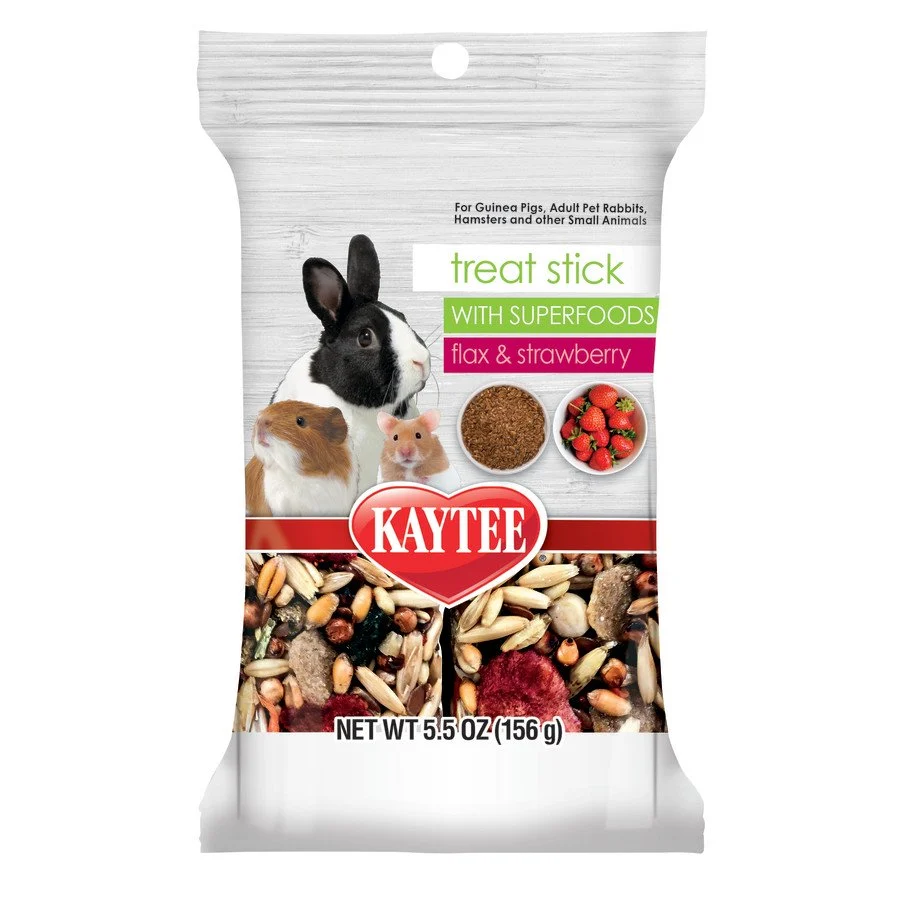 Efficient Kaytee Treat Stick with Superfoods Strawberry Flax Seed Small Animal Treat 5.5-oz Environmentally Friendly