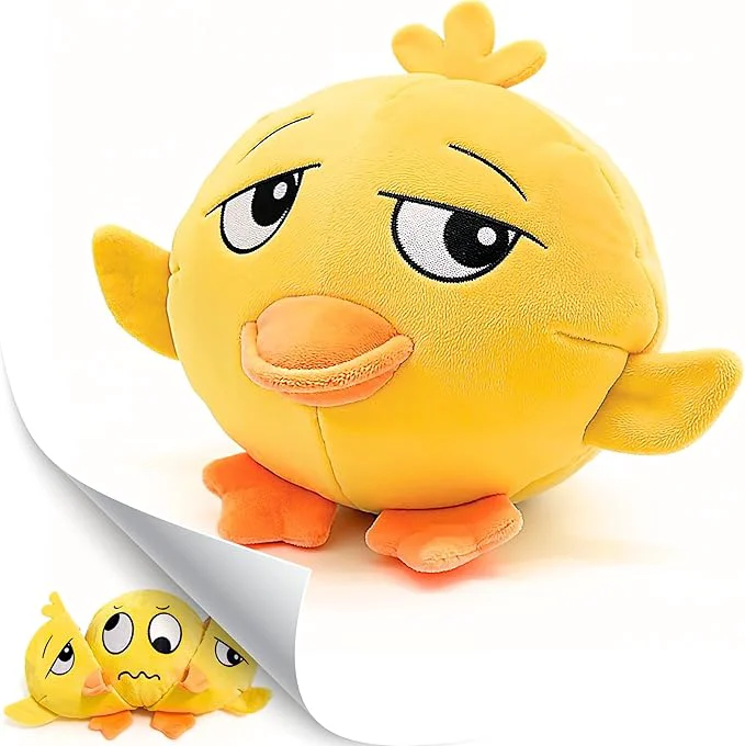 Powerful 3 in 1 Squeaky Soft Plush Durable Dog Chew Toy for Aggressive Chewers No Stuffing Interactive Tough Rip Reveal Crinkle Yellow Duck Ball in Gift Box Puppy Small Large Breed Pets Birthday PresentAbout This High-End
