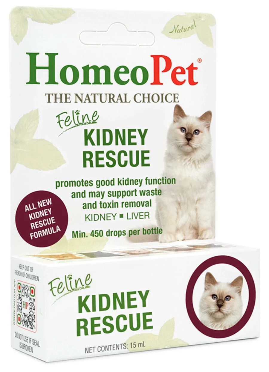 Easy-to-Use HomeoPet Feline Kidney Rescue Liquid Cat Supplement for Cats 15-ml Specialty