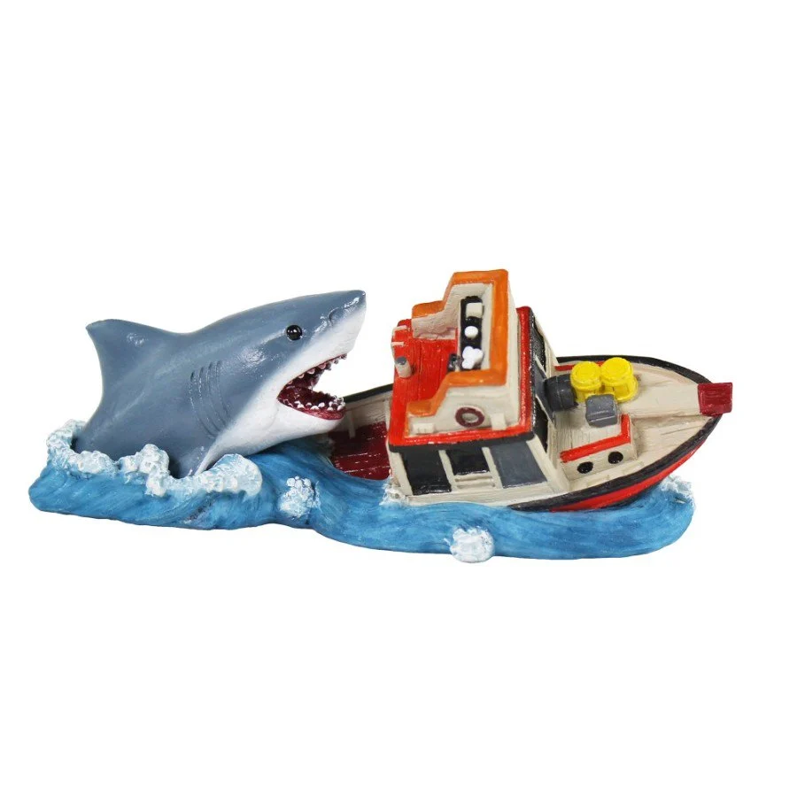 Pure Penn-Plax ly Licensed Boat Attack Aquarium Decoration Small Long-Lasting