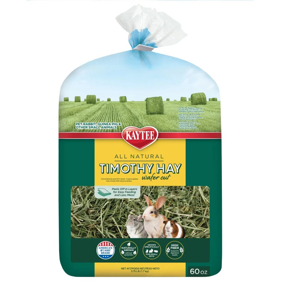 High-Performance Kaytee Timothy Hay Wafer-Cut Small Animal Food 3.75-lb Excellent