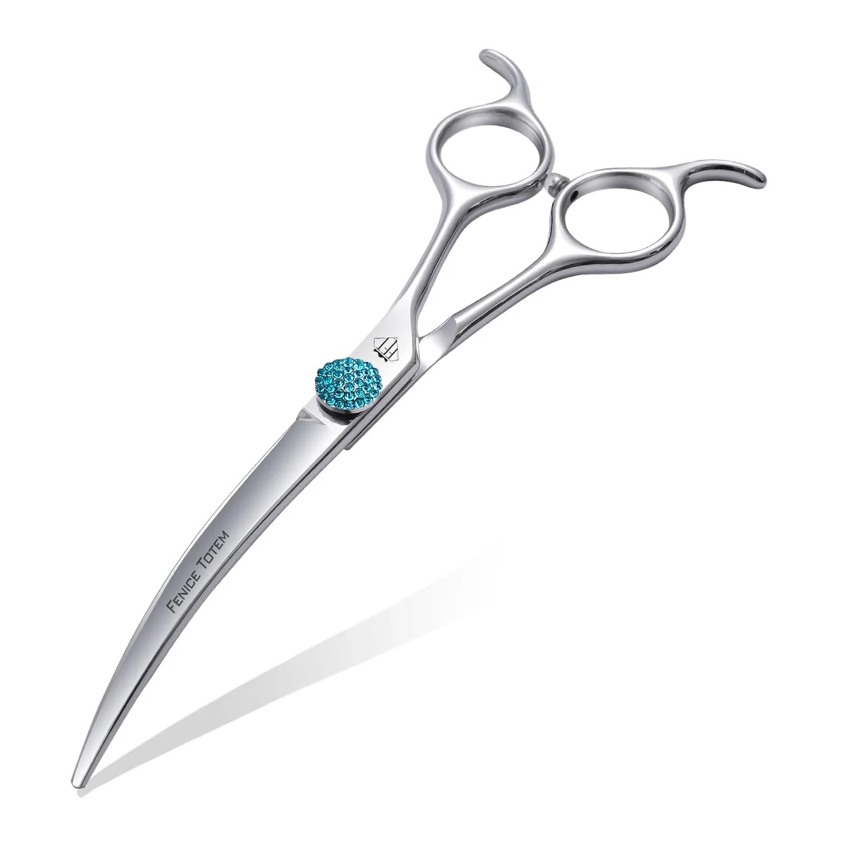 Genuine Fenice Totem Professional Grooming Curved Shear — 6.5 Inch 45-Degree Arc 440C Stainless Steel Responsible