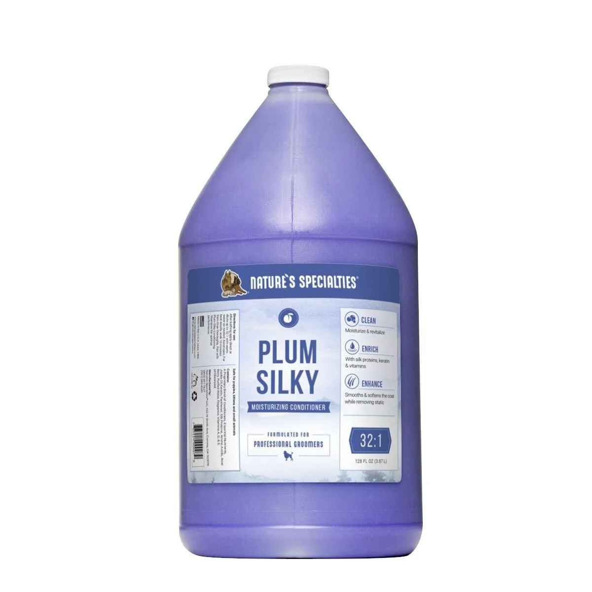 Long-Lasting Nature's Specialties Plum Silky Dog Conditioner Concentrate 1 Gal - Keratin Silk Proteins Original