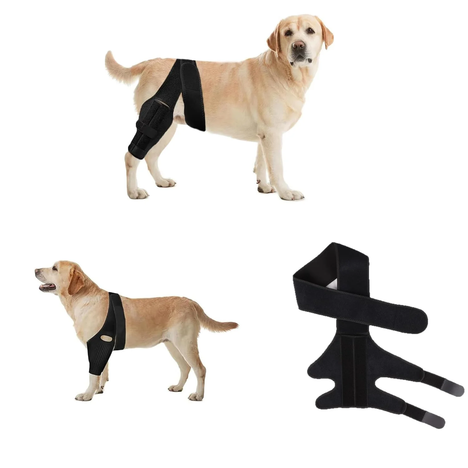 Genuine NLAIKE Dog Knee Brace for Torn ACL — Adjustable Leg Braces with Side Stabilizers Minimalist
