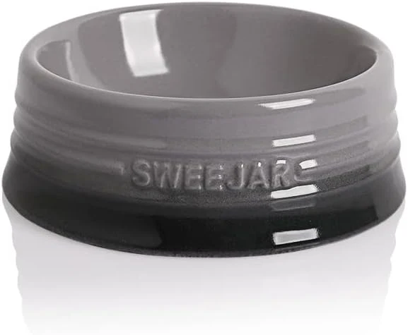 Consistent Sweejar Gradient Dog Bowl Ceramic Dog Food Dish for Puppy and Kitten Porcelain Pet Bowl for Food and Water 8 oz Gradient Grey Excellent