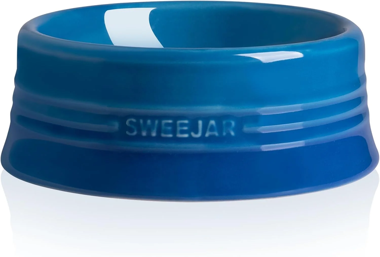 Versatile Sweejar Gradient Dog Bowl Ceramic Dog Food Dish for Medium Dogs and Cat Porcelain Pet Bowl for Food and Water 18 oz Gradient Navy Selected