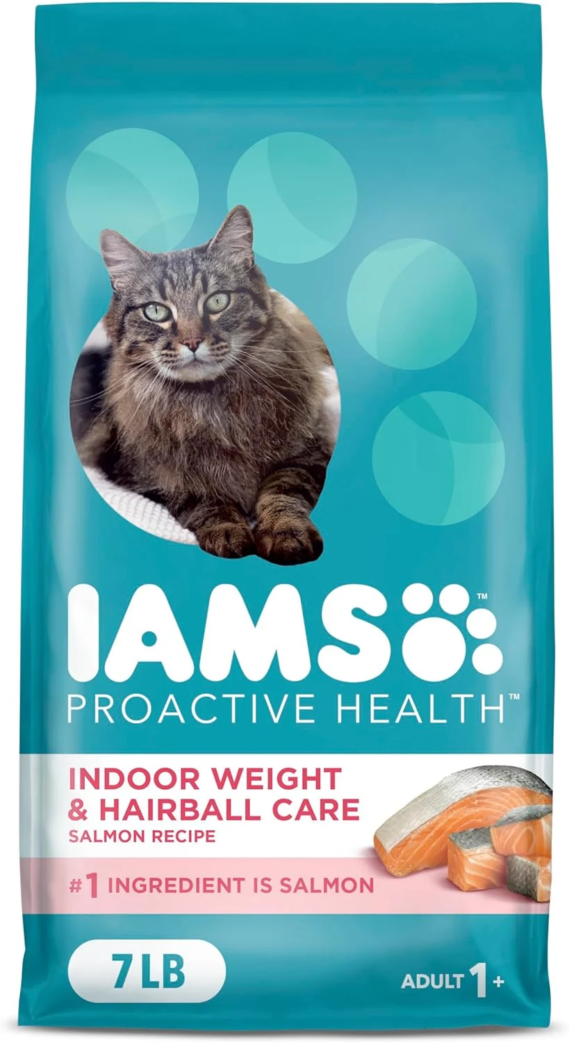 Original Design IAMS Proactive Health Indoor Weight Control Hairball Care Adult Dry Cat Food Salmon Recipe 7 lb. Bag Quality