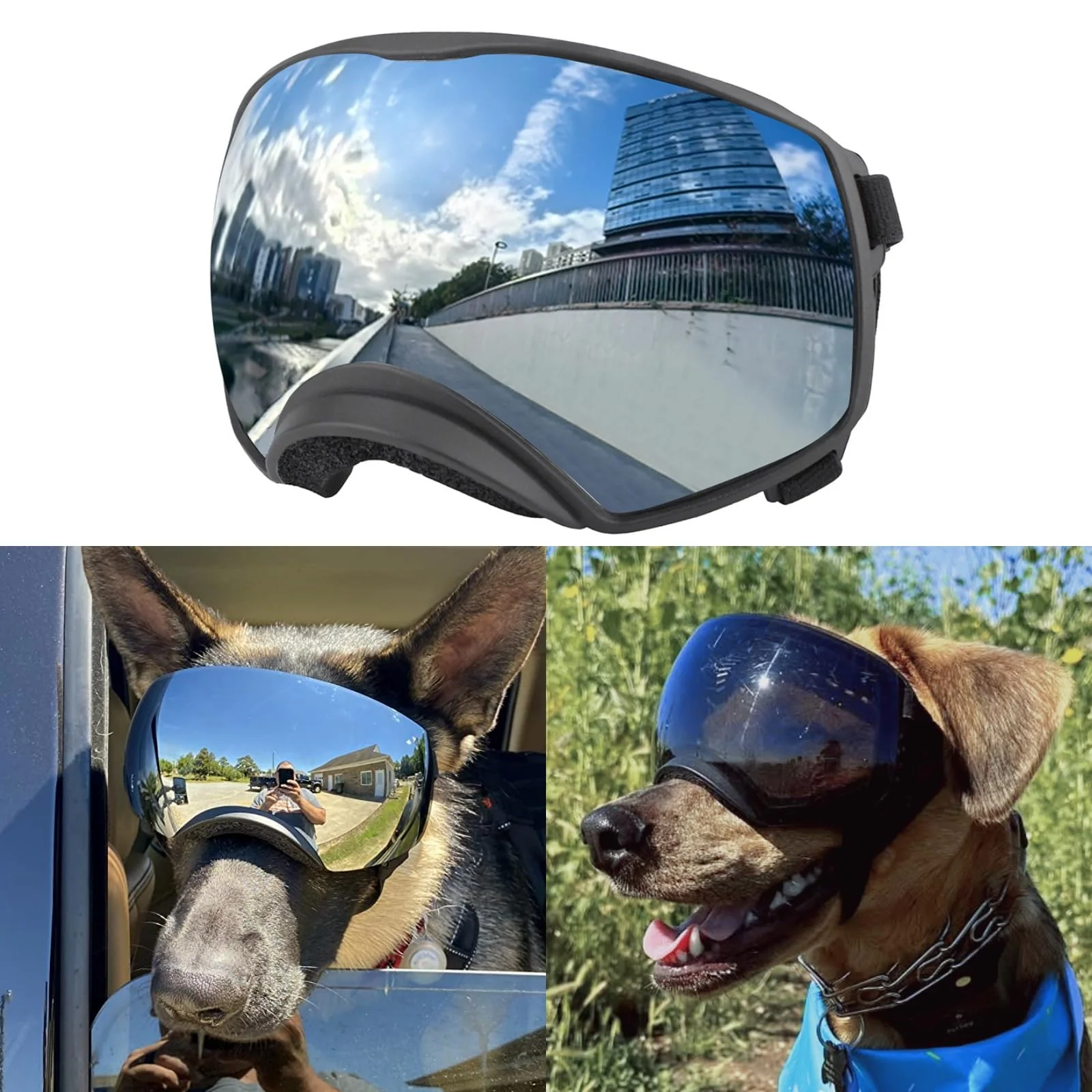Fine NAMSAN Dog Goggles for Medium to Large Dogs Replaceable UV400 Lenses Windproof Eye Protection Responsible