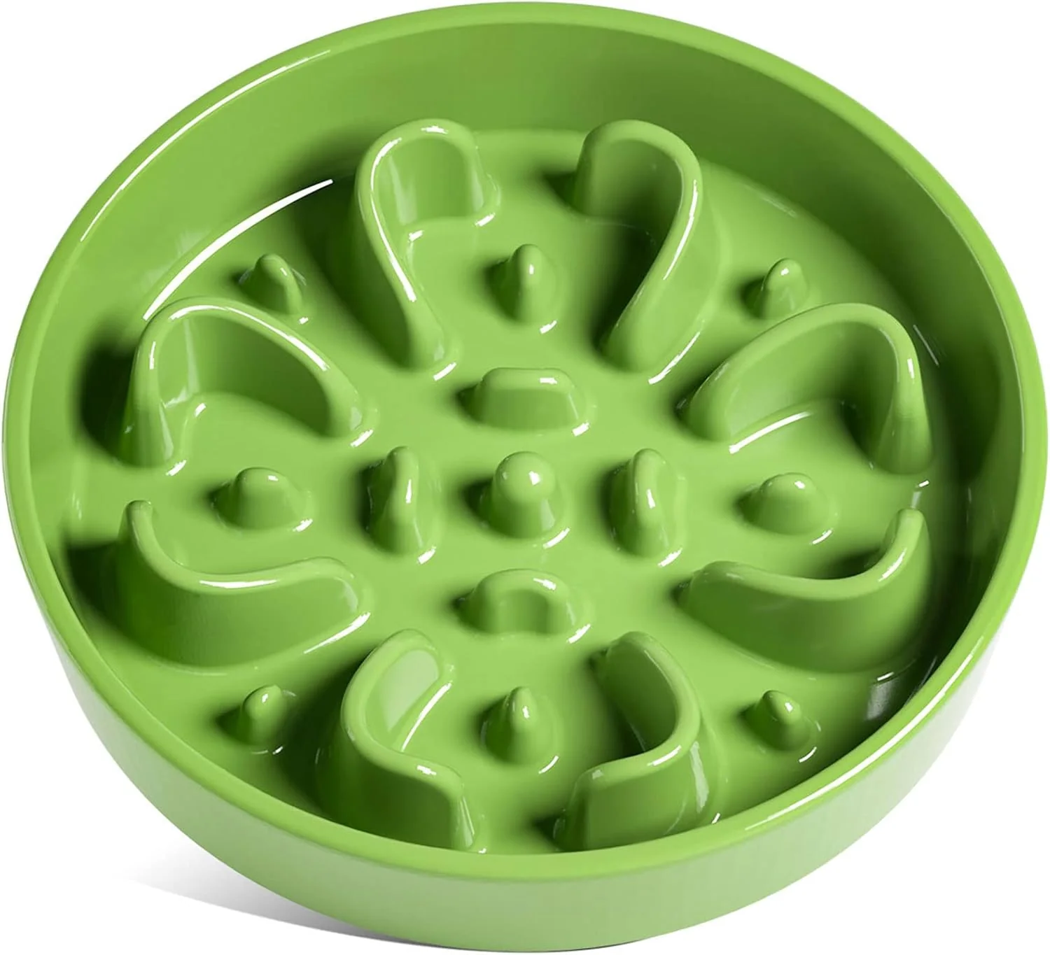 Luxury LE TAUCI Slow Feeder Dog Bowls Ceramic 3 Cups Slow Feeding Dog Bowl Medium Large Breed Pet Bowl for Fast Eaters Puzzle Pet Dishes Clover Green Original Design