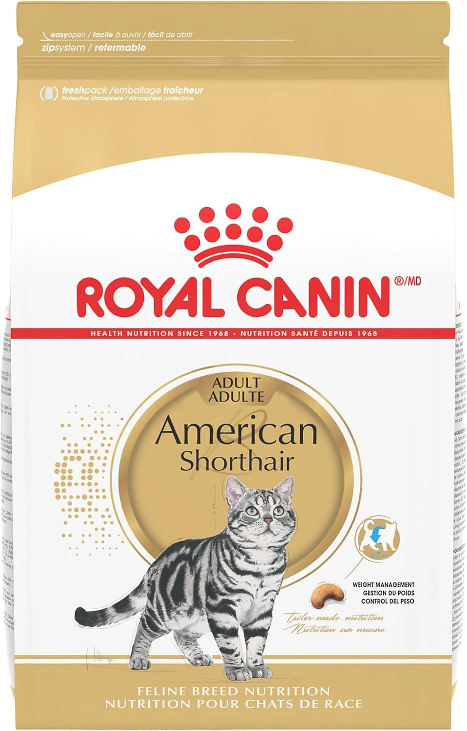 Fine Crafted Royal Canin American Shorthair Breed Adult Dry Cat Food 5.5 lb. Long-Lasting