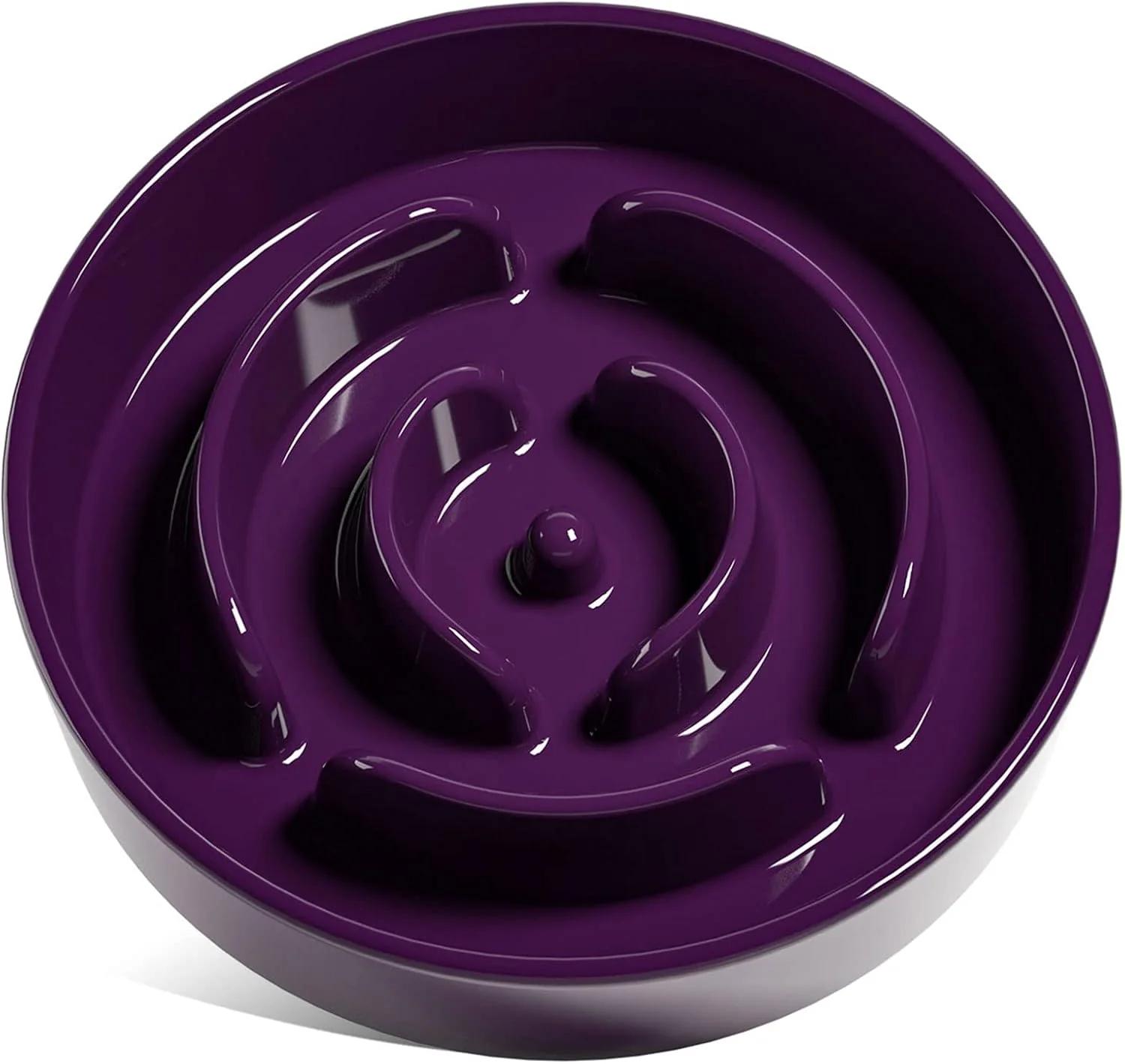 Convenient LE TAUCI Slow Feeder Dog Bowls Ceramic 3 Cups Slow Feeding Dog Bowl Medium Large Breed Pet Bowl for Fast Eaters Puzzle Pet Dishes Maze Purple Stylish