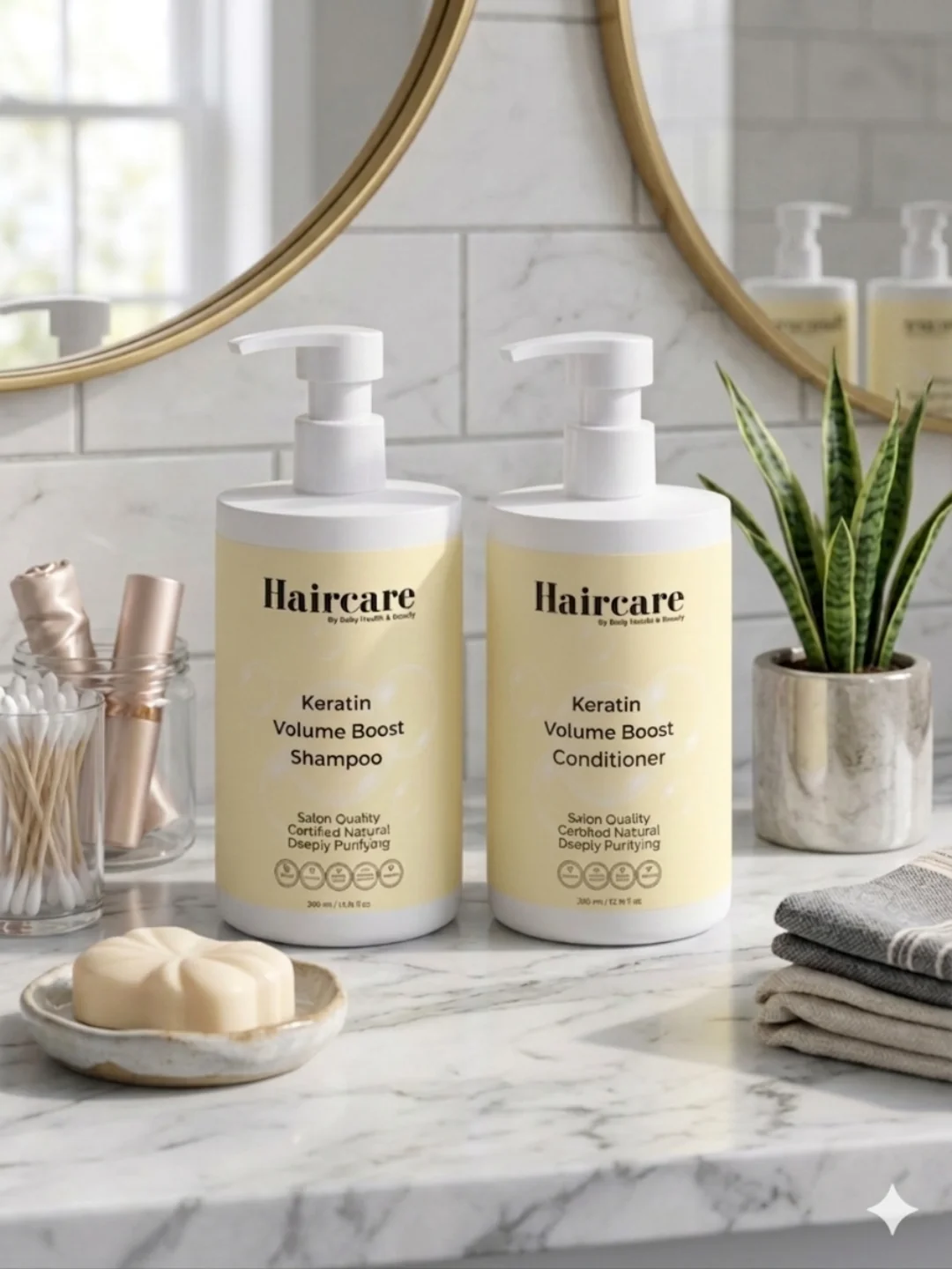 Professional Keratin Volume Boost Shampoo Conditioner Bundle Smart