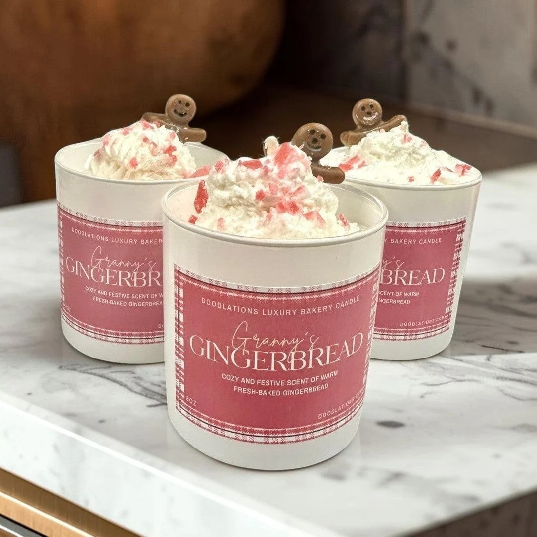 World-Class Doodlations Boutique Candle Christmas Gingerbread High-Performance