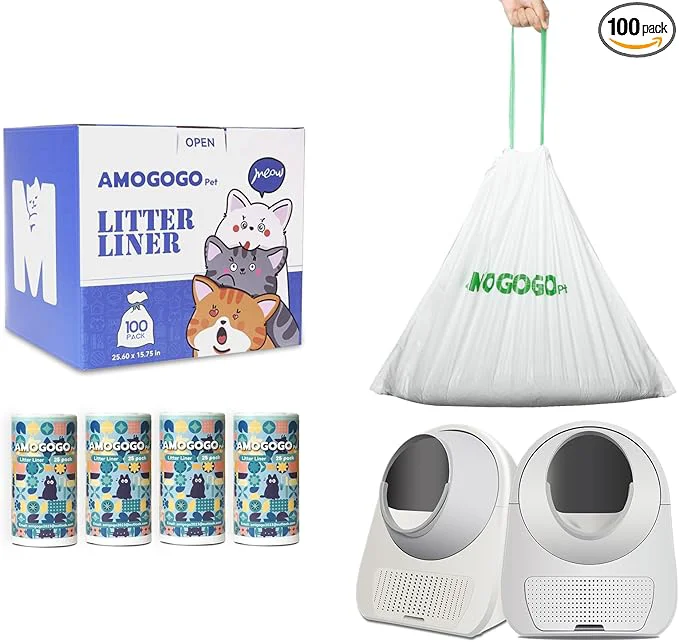 Elegant 100 Pack Litter Box Bags Compatible with Self Cleaning Litter Box Scooper Young Luxury Pro Ultra Automatic Litter Box Liners Trash Bags with Drawstring 25.59 x 15.75 About ThisOverview Functional