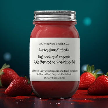 Safe Organic Fresh Fruit Infused Sea Moss Gel 33 Flavor Choices Selected