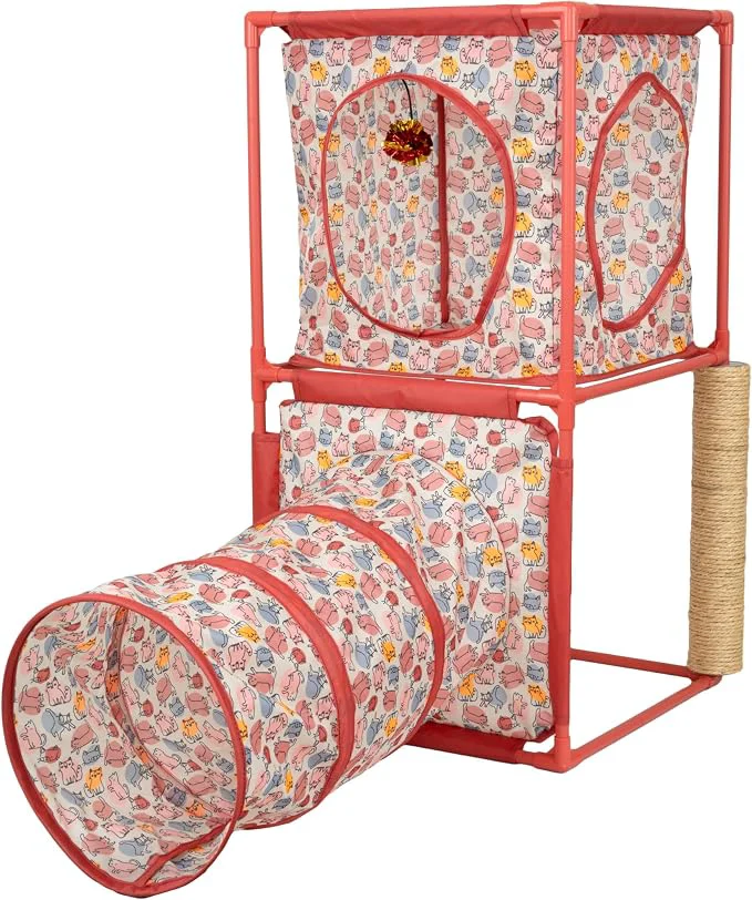 Durable Kitty City Cozy Cube Retreat Cat Tower High-Quality