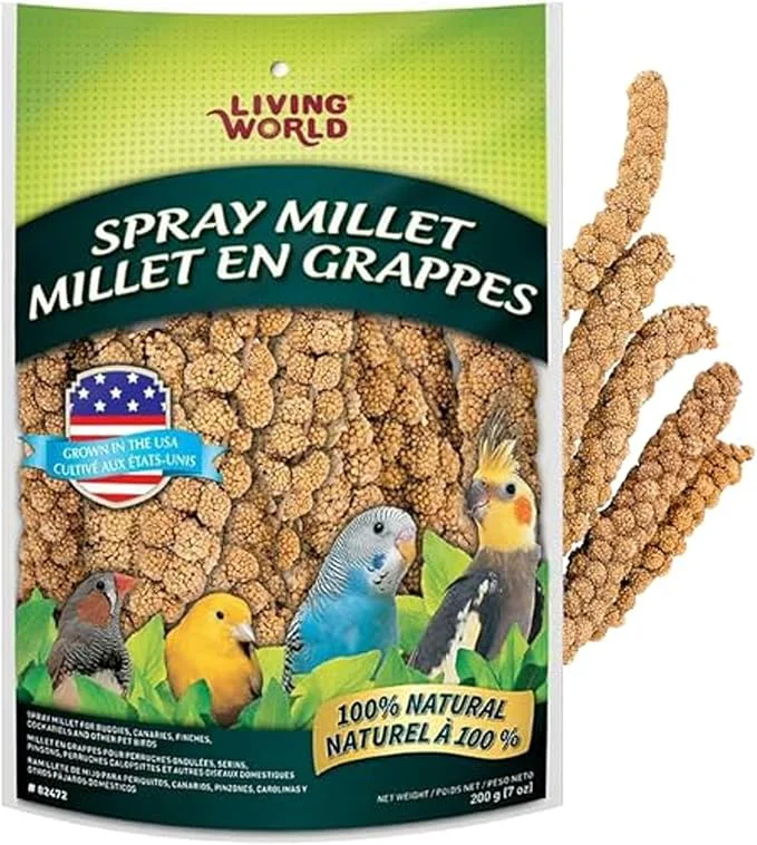 Versatile Living World – Millet Spray for Birds 7 Oz – Premium Treat for Budgies Stylish