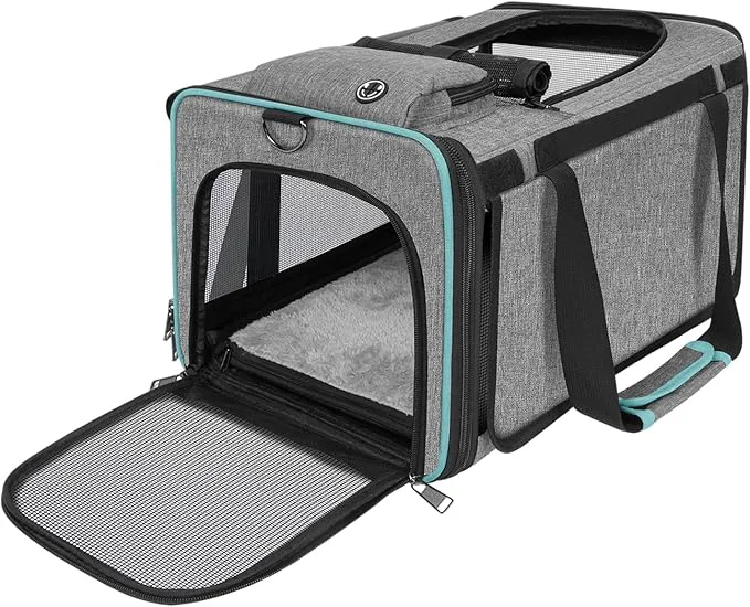 Original Design Soft-Sided Pet Carrier for Air Travel 18x11x11 Inch Reusable