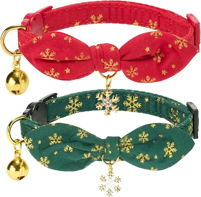 Quality 2 Pack Christmas Cat Collar World-Class