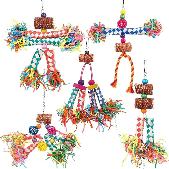 Premium Material LifeIdeas Bird Shredding Toys Colorful Bird Foraging Toys Prestigious