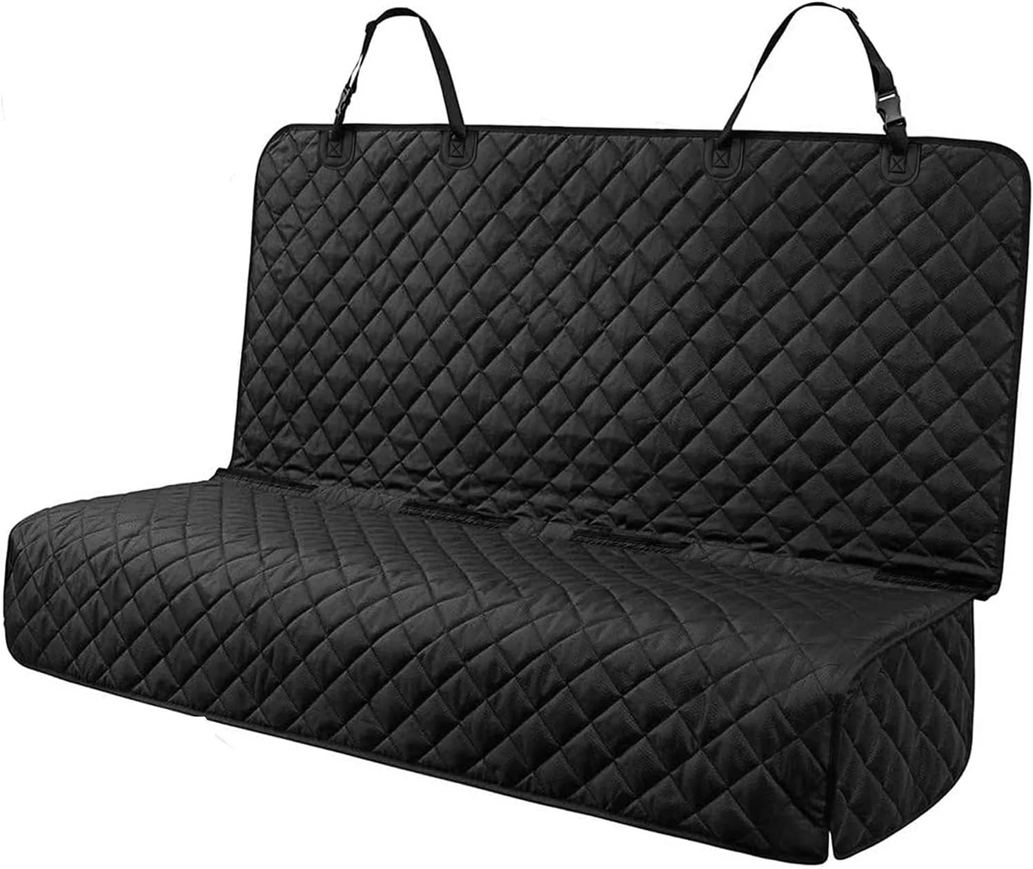Reusable PETICON Waterproof Scratchproof Pet Bench Seat Cover for Cars Trucks SU — Nonslip Washable Back Seat Protector Black Practical