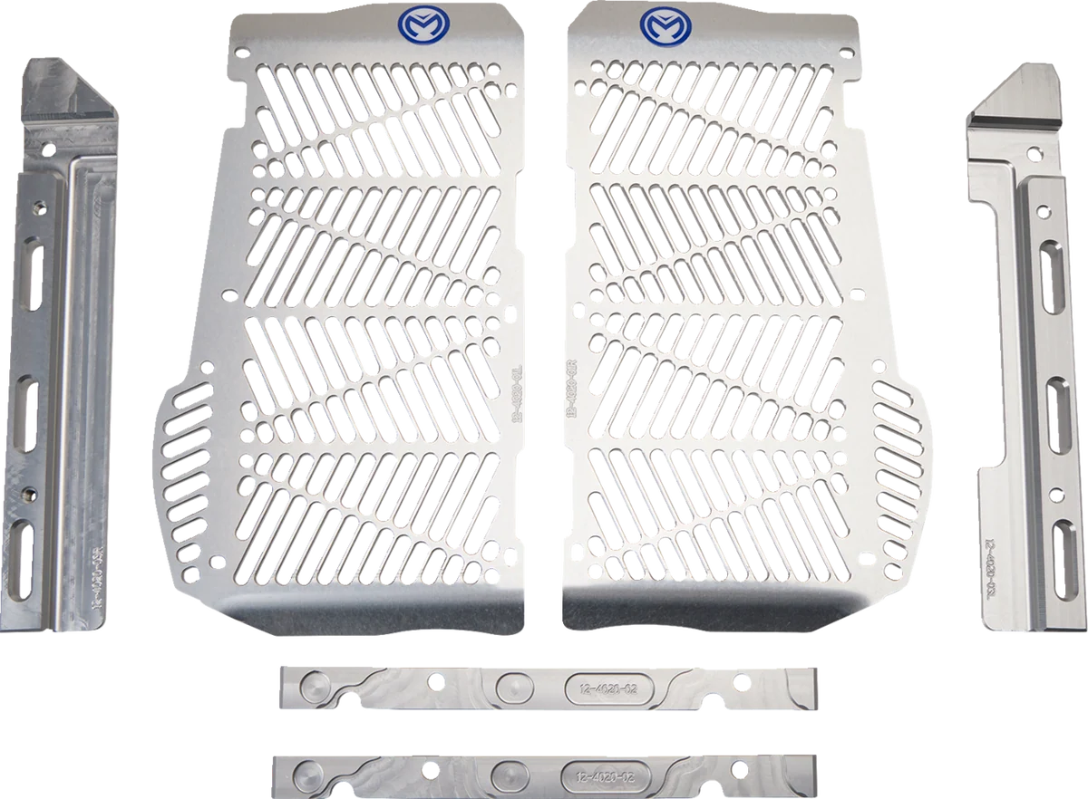 Advanced MOOSE RACING Billet Radiator Guards - Silver - Beta 12-4020 Quality