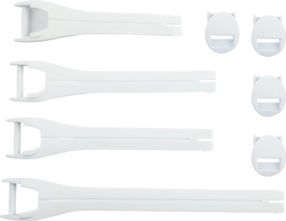 Durable MOOSE RACING Qualifier Boot Strap Kit - White - Size 10-15 3430-1017 Smooth