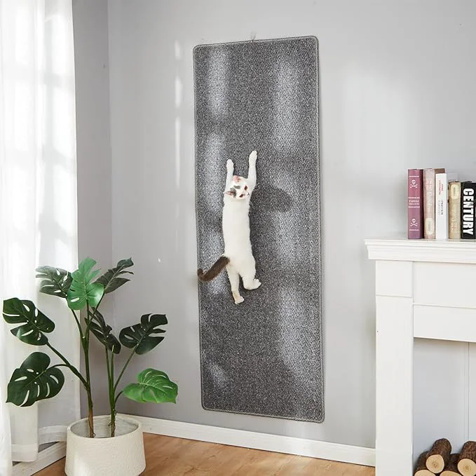 Functional SHENGOCASE 67 x 23.6 Thickened Cat Wall Climbing Carpet Cat Wall Furniture Scratcher Scratching Post Couch Sofa Protector Grey About ThisOverview Premium Material
