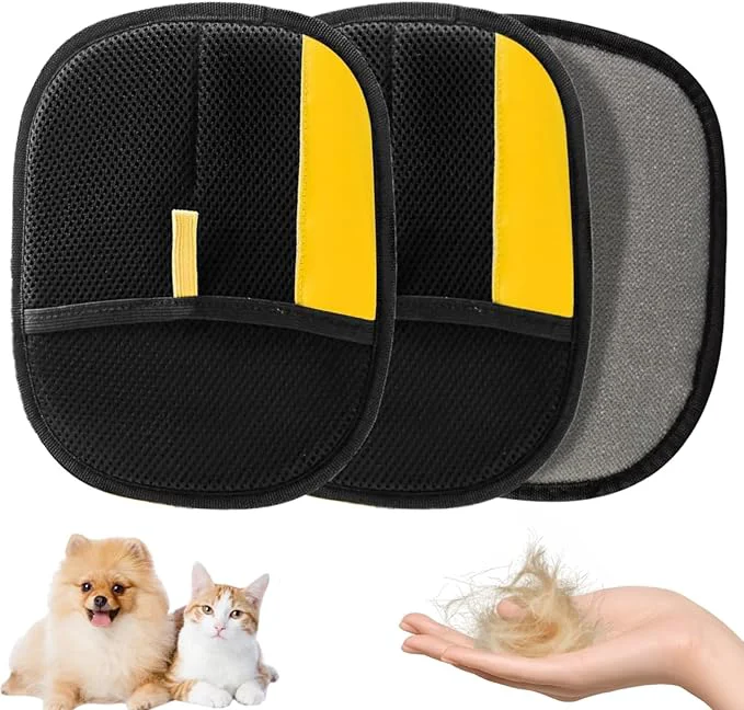 Natural 3 PCS Pet Hair Remover Electrostatic Gloves Electrostatic Gloves Pet Hair Reusable Pet Hair Removal Glove for Cats Dogs Premium Cat Dog Hair Remover Mitt for Couch Furniture Carpet Car SeatAbout This Original Design