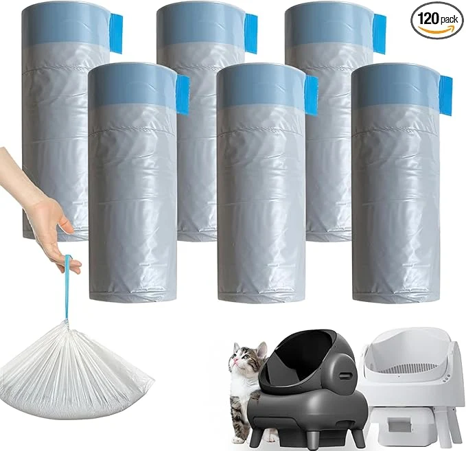 Luxury 120 Count Litter Bags Compatible with Neakas M1 and Autoscooper 11 Open-Top Self-Cleaning Cat Litter Box 6 Rolls Cat Litter Waste Receptacles Bags 120 Count About ThisOverview Advanced