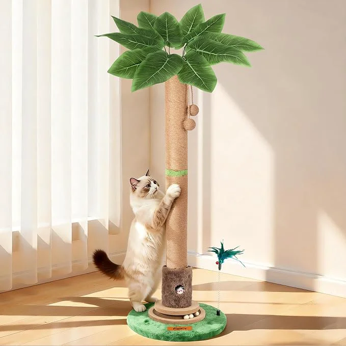 Authentic Cat Scratching Post Famifit 39 Nature Sisal Cat Scratch Post for Indoor Cats Large Cat Scratcher with Cat Toy Mouse Hole Interactive Wooden Ball for Kittens Adults CatsAbout ThisOverview Healthy