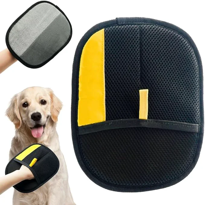 Effective Pet Hair Remover Electrostatic Gloves Reusable Removal Glove Pet Hands on for Dogs Cats Horses Hair Fur Gentle Deshedding Mitt Massager Remover Double-Sided cat Grooming Gloves for Couch CarpetAbout This Proven